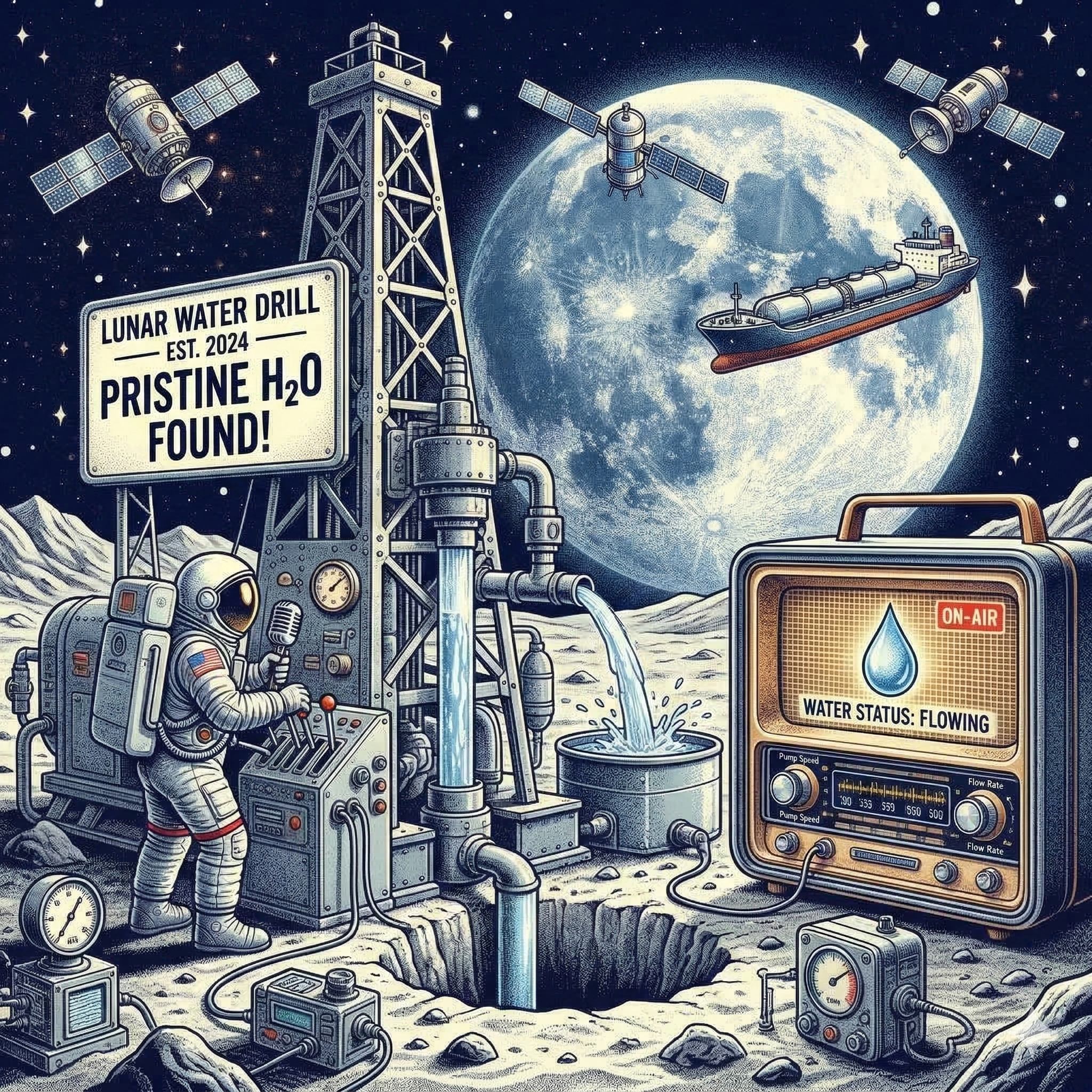 Kopanie studni z wodą